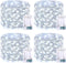 JMEXSUSS 4 Pack 50 LED Fairy Lights Battery Operated, 16.1ft White Fairy