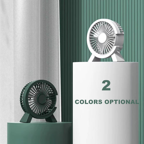 USB Fan 5in Mini USB Desk Table Fan Personal Quiet Fan Portable Desktop Cooling Fan Powered by USB PC Netbook for Camping Home Office Outdoor Travel, Strong Wind, Green by Chchmu