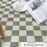 4 Bedroom(Green,120R) LIVEBOX Checkered Round Rug Ft Washable Area Rug for Playroom Classroom, Kids Non-Slip Neutral