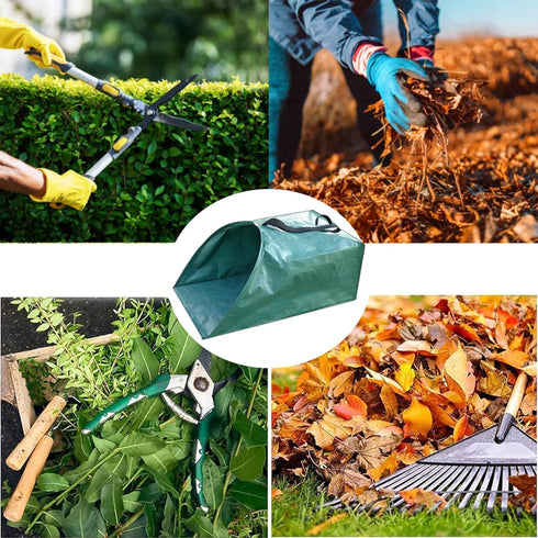 (200L) Leaf collector leaf scoop,Foldable yard waste bag,Extra large lawn bags leaf bags,Heavy leaf pick up tools leaf