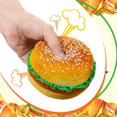 3 CroBlissful Pcs Artificial Hamburgers Realistic Fake Food Bread Model Photography Prop for Kitchen Food Fake Display