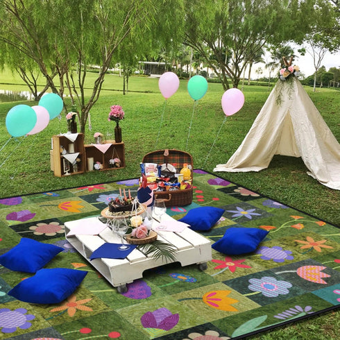 Supfitness (60 80") Sandproof,3-Layer Packable Extra Large Picnic Blankets Waterproof Foldable "x Beach Blanket