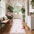 2x6 GarveeHome Runners for Hallways Non Slip, Kitchen Runner Rug Pink and White Bow Rugs for Bedroom Girls, Low Pile