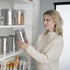 62 oz 5" 7.5". Oggi Stainless Steel Coffee Canister fl - Airtight Clamp Lid, Clear See-Thru Top - Ideal for Coffee Bean