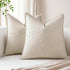 Pack 2 18 18 Inch OTOSTAR of Linen Solid Throw Pillow Covers x Boho Decorative Pillowcases Soft Accent Pillow Covers