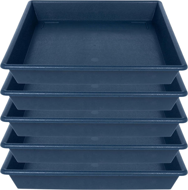 NIMYAU Square Plant Saucer 10 Inch 5 Pack, Plant Stand Flower Pot No
