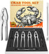 Crab Crackers and Tools, Set of 4 Stainless Steel Lobster Picks, Crab