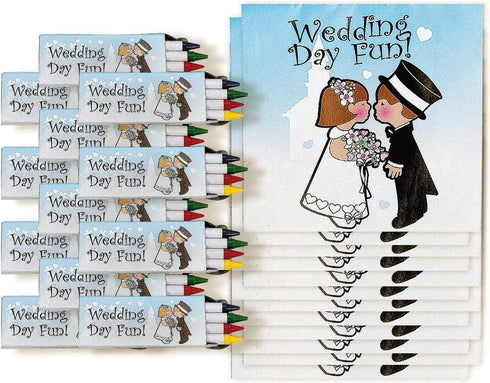 Fun Express Children's Wedding Coloring Books - Set of 12 activity pads,
