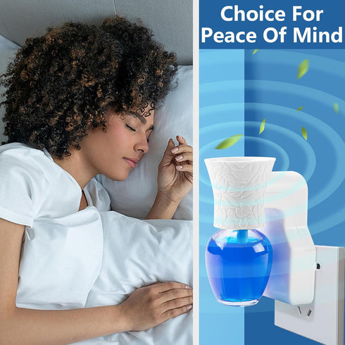 2 Pack WallFlower Fragrance Oil Plug-in Diffuser, Rotary Design, with 2 Empty Bottles for Home Office