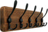 WEBI Rustic Coat Rack Wall Mount, Solid Wood Coat Hooks, 16" Hole to Hole, 5 Triple Hooks for Hanging Coats