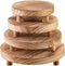 Geetery 4 Pcs Wooden Risers for Display Wood Pedestal Stand Mini Tray