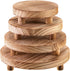 Geetery 4 Pcs Wooden Risers for Display Wood Pedestal Stand Mini Tray