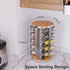 Revolving Spice Rack Set with 20 Spice Jars, Kitchen Spice Tower Organizer for Countertop or Cabinet, Includes 386