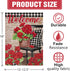 Welcome Spring Geranium Red Flower Decorative Garden Flag, 12x18, Black White Buffalo Plaid for Outdoor Decor