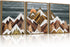 Framed Mountain Wall Art Boho Mountain Wall Decor Modern Nature Artwork 12"