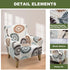 FUANGUI Banquet Armchair Slipcover Printed Chair Covers with Arms Stretch Club Chair Slipcover Soft Armchair Sofa