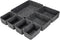 Desk Drawer Organizer Tray Dividers Set, 7 Pack Grey Felt Storage Bins for Kitchen, Bathroom, Office