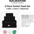 SALBAKOS 100% 6-Piece Set 2 2 2 Sets 6 Set) Turkish Cotton Towel | Premium Quality Hotel & Spa Collection | Soft, Super