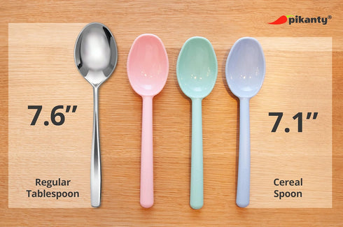 Plastic Spoon Portable Cereal, Soup, Porridge, Spoons Reusable Dinner Scoops for Home Kitchen Buffet Restaurant Flatware | Made in USA