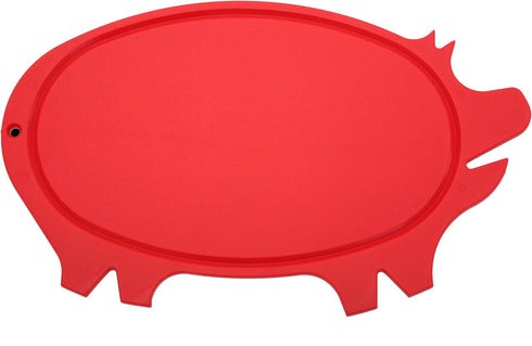 Linden Sweden Pig Shaped Cutting Board – Safe for Meat and Produce, Won’t Dull Knives – Slim, Lightweight Design Easy for Storage – Durable, Dishwasher-Safe, BPA-Free, Red