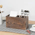 WuGeShop 4 Compartment Wooden Utensil Holder, Kitchen Countertop Organizer for Cooking Tools Storage