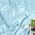 60x80 Inches, Vonty Satin Throw - Baby Blue Satin Blanket, Cooling & Silky, Wrinkle-Free Cable Knit for Couch, Sofa