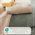 Set 100% 2 2 2 Green Bath Towel - Ultra-Soft Cotton, Linen Like Border Design - Bath Towels, Hand Towels, Washcloths
