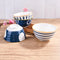 Japanese Rice Bowl Set, 4 Ceramic Sushi Bowls for Soup & Oats
