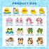 17PCS UNEEDE Kids Bathtub Mat with Non Slip Bathtub Stickers, Non Slip Shower Mat for Toddlers, Washable Anti Slip Tub