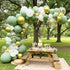 Green Balloon Garland Kit with 112pcs Sage and Olive Balloons, Gold Butterfly for Weddings and Birthdays
