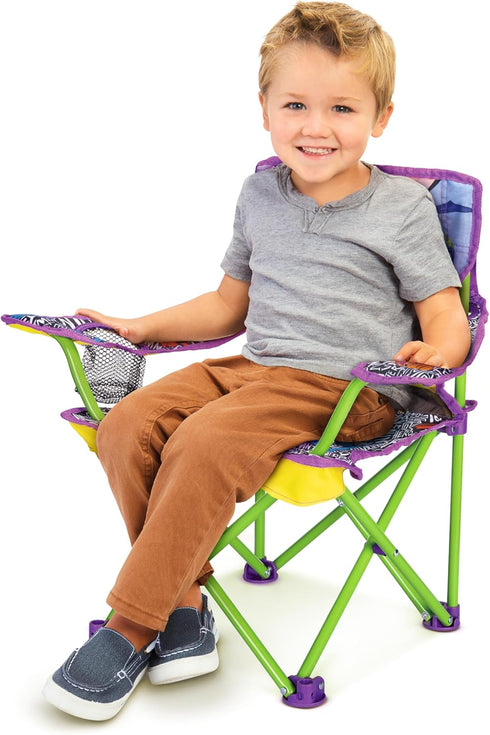 23, 60 lb Teenage Mutant Ninja Turtles Foldable Kids Chair Toddler Camping Chair with Safety Lock, Carry Bag