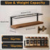 4-Tier 24 216 11.6L 2.4W 3.2H Wall Mount Spice Rack Organizer with Glass Jars, Labels & Funnel - Screw/Adhesive Mount
