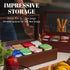 Tea Box - Luxury Wooden Tea Bag Organizer, 6 Compartment Storage Chest from The Apace Premier Collection