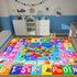 59"39.4" USA Map ABC Kid Rug for Playroom Geography Classroom Play Rug Educational Baby Playmat Alphabet Mat State
