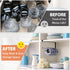 Tumbler Lid Organizer, Horizontal Tumbler Lid Storage Hook for Up to 10 Lids, Space Saving Kitchen Organizer