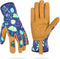 Women's Gardening Weeding Gloves, Leather Thorn Proof Garden Gloves for Digging, Planting, Pruning
