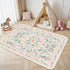 5x8 Pink Boho Rug with Rounded Corners Washable Floral Pastel Non-Slip Area Rug for Nursery, Girls Bedroom, Kids Room