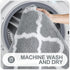 OLANLY Soft and Absorbent Bathroom Rugs 24x16, Non-Slip Shaggy Shower Carpet, Machine Wash Dry, Grey Bath Mats