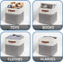 Temary 12 Inch Storage Baskets, Foldable Fabric Storage Cubes 4PCs for Organizing Clothes and Towels