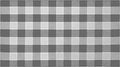 SEEKSEE 27.5"x43" Cotton Buffalo Plaid Rug, Gray and White Checked Washable Doormat for Indoor Outdoor Layered Entry