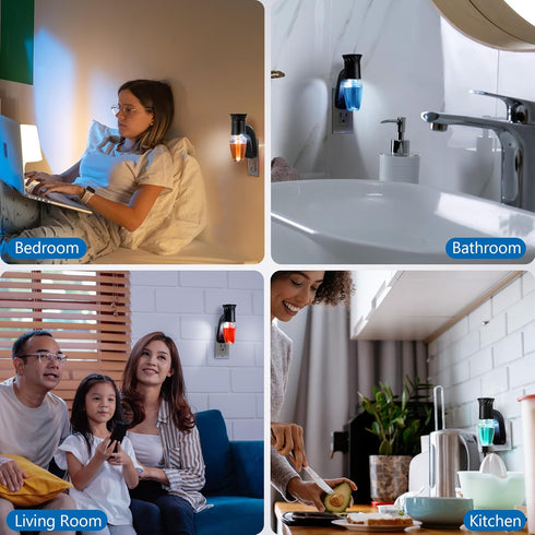 2 Pcs Wall Fragrance Plug with Night Light - Compatible with Bath and Body Works WallFlower Fragrance