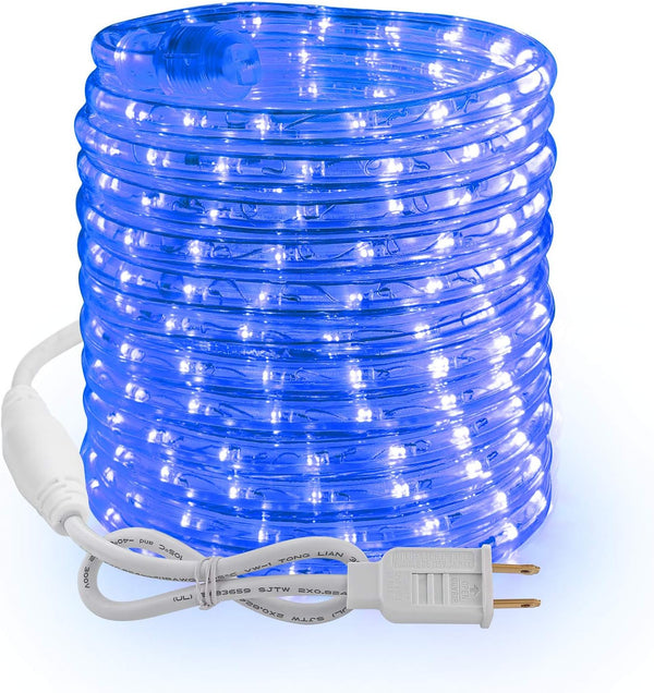 Brizled 18ft Blue Rope Lights, 216 LED Waterproof Connectable Light for Indoor/Outdoor Christmas Lighting