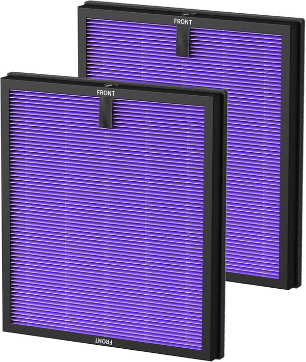 HY4866 True HEPA Replacement Filters for MORENTO, WESTHEY, YIOU M1 Air Purifier, 2-Pack H13 Ture HEPA