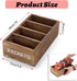 Seasoning Packet Organizer, Food Packet Storage Organizer with 4 Compartments, Wooden Storage Caddy for Kitchen Pantry Cabinet, Farmhouse Kitchen Organization Bins for Snacks Spice Packets by BSTKEY