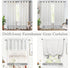 DriftAway Farmhouse Vertical Striped Linen Blend Valances, 18 Inch Blackout Kitchen Curtain Valance, 1 Panel for Living