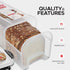 Tafura Bread Storage Container with Tray, Plastic Box with Airtight Lid, Loaf Keeper for Homemade Bread, BPA Free.