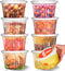Stock Your Home 64 oz Plastic Deli Containers with Lids, 8 Pack Half Gallon Reusable Freezer Containers, Microwave Safe