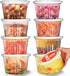 Stock Your Home 64 oz Plastic Deli Containers with Lids, 8 Pack Half Gallon Reusable Freezer Containers, Microwave Safe