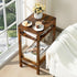 3-Tier YUFAM Side Table End Table Tall Night Stand for Living Room Bedroom Bathroom Office Furniture Brown