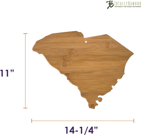 Totally Bamboo South Carolina State Shaped Bamboo Serving & Cutting Board